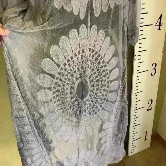 Rebellion gray spring summer coverup women large - Picture 6 of 7